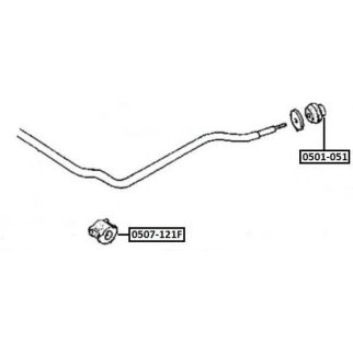 Втулка переднего стабилизатора ASVA 0507-121F фото
