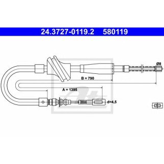 Трос ручного тормоза фото
