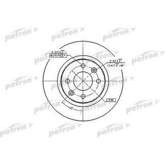Диск тормозной передний вентилируемый PATRON PBD2586 фото