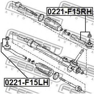 Наконечник рулевой правый FEBEST 0221-F15RH фото