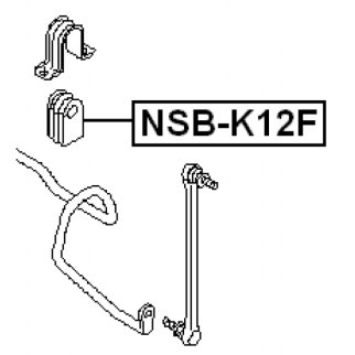 Втулка переднего стабилизатора FEBEST NSB-K12F фото 2