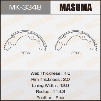 Колодки барабанные к-кт Masuma MK-3348 фото