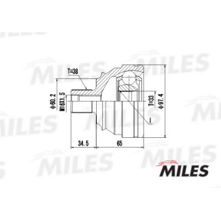 ШРУС наружный MILES GA20526 фото