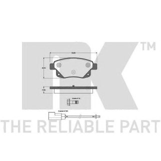 222565NK_колодки дисковые задние! Ford Transit/Tourneo Connect 2.2TDCi/2.4TDCi/2.3 16V 06> фото