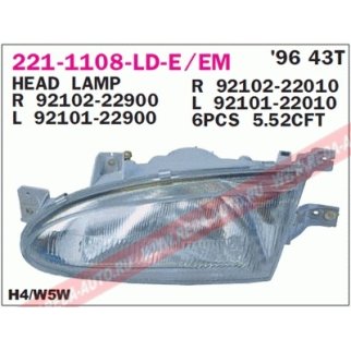 Фара передн прав HYUNDAI: ACCENT I 94-97, 4D фото