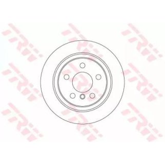 Диск тормозной задний TRW DF6756 фото