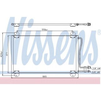 Радиатор кондиционера (конденсер) Nissens 94225 фото