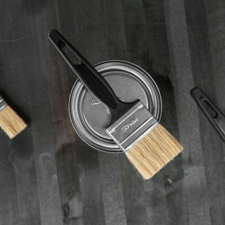 Кисть флейцевая "Стандарт", 50*6, натуральная щетина, пластиковая ручка СИБРТЕХ фото 5