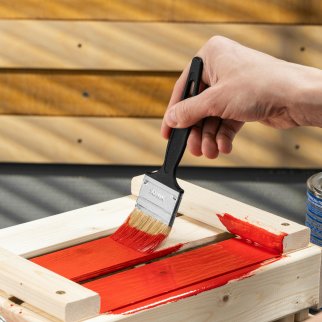 Кисть флейцевая "Стандарт", 50*6, натуральная щетина, пластиковая ручка СИБРТЕХ фото 6