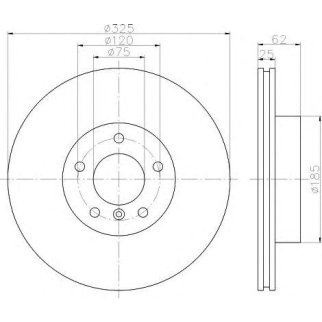 Диск тормозной PAGID 8DD 355 112-231 фото