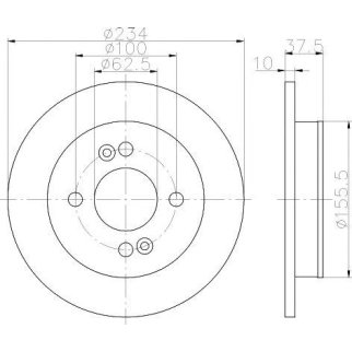 Диск тормозной задний MINTEX MDC1726 фото
