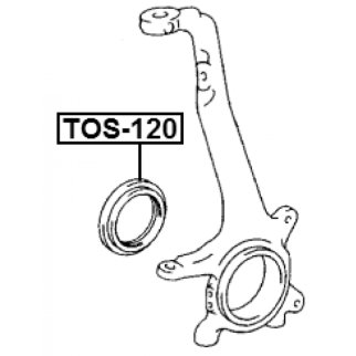 Сальник полуоси переднего моста FEBEST TOS-120 фото 2