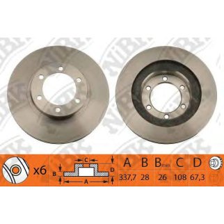 Диск тормозной передний NiBK RN1220 фото