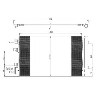 Радиатор кондиционера (конденсер) NRF 35938 фото