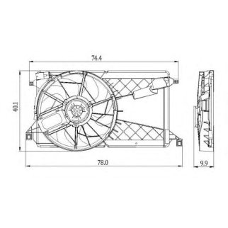 47291_вентилятор охлаждения! с рамкой Mazda 3 2.0i 03-09 фото