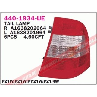 Фонарь задний лев MB: W163 02-04 фото