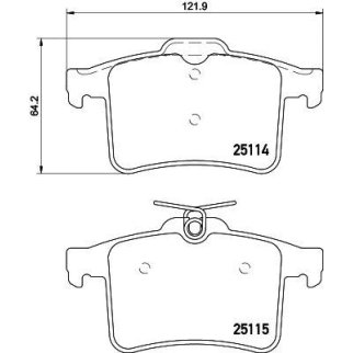 Колодки тормозные задние дисковые к-кт TEXTAR 2511401 фото