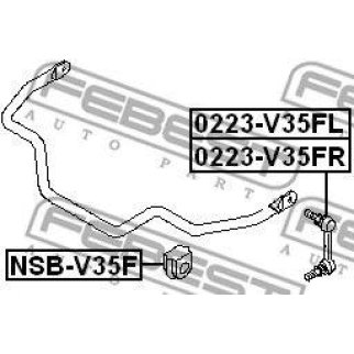Стойка переднего стабилизатора FEBEST 0223-V35FR фото