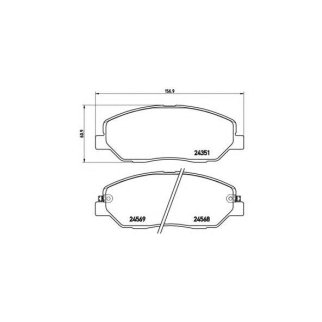 Колодки тормозные передние к-кт Brembo P 30 036 фото