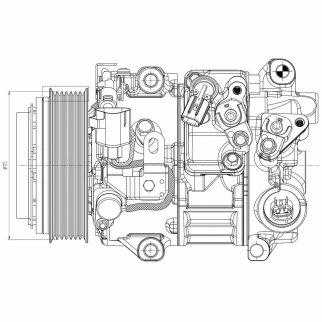 Компрессор кондиционера для а/м Lexus RX (08-)/Toyota Highlander (08-) 3.5i (2GRFE) фото 3 Компрессор кондиционера для а/м Lexus RX (08-)/Toyota Highlander (08-) 3.5i (2GRFE) фото 3