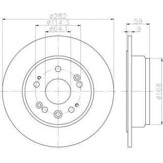 Диск тормозной задний MINTEX MDC2046 фото