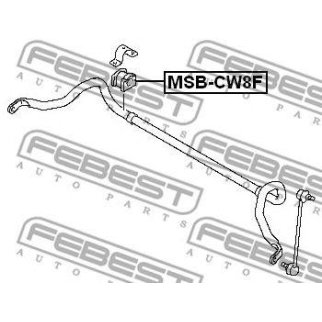 Втулка (сайлентблок) переднего стабилизатора FEBEST MSB-CW8F фото