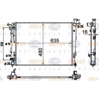 Радиатор основной Hella 8MK 376 790-431 фото 2