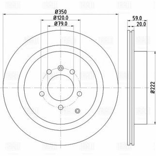 Диск тормозной задний TRIALLI DF 130108 фото 3