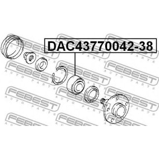 Подшипник передней ступицы FEBEST DAC43770042-38 фото