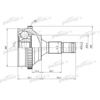 Шрус привода PATRON PCV1585 фото