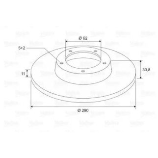 Диск тормозной TOYOTA AVENSIS 09- зад x2 фото