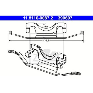 Пружина заднего суппорта ATE 11.8116-0087.2 фото