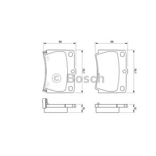 Колодки тормозные задние дисковые к-кт BOSCH 0 986 424 711 фото