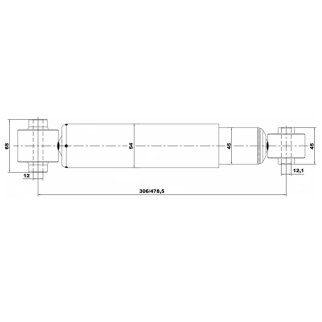 Амортизатор задний L=R NISSAN Qashqai (J10) 06-> FEBEST 02650920R фото 2