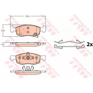 Колодки тормозные передние к-кт TRW GDB2099 фото