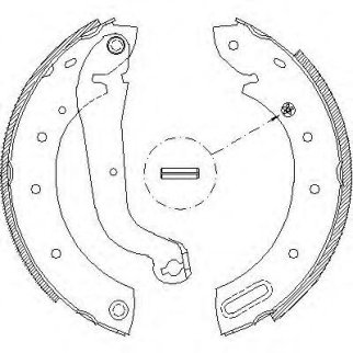 4513.00_=597 SBS=K1225-01 !колодки барабанные Ford Maverick all 93-01, Nissan Terrano all 93-02 фото