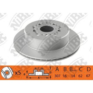 Диск тормозной NiBK RN1488 фото