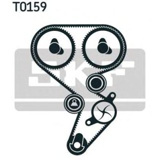 Насос водяной (помпа) + к-кт ремня ГРМ SKF VKMC 06021 фото