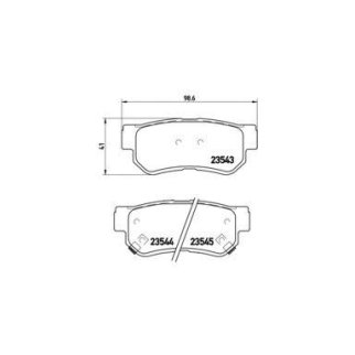 Колодки тормозные задние к-кт Brembo P 30 014 фото