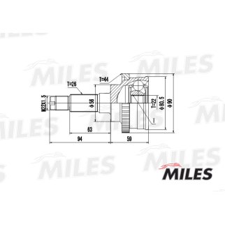 ШРУС MAZDA 323 1.5 94-98 нар.(ABS) фото 3