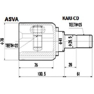 ШРУС внутренний ASVA KAIU-CD фото