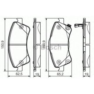 Колодки тормозные передние к-кт BOSCH 0 986 495 106 фото