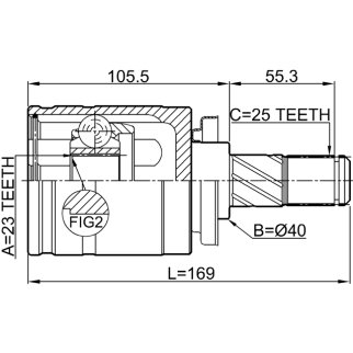 ШРУС внутренний FEBEST 0211-P10LH фото 2