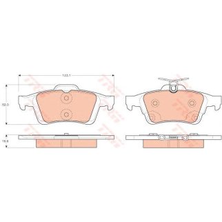 Колодки тормозные задние дисковые к-кт TRW GDB1938 фото