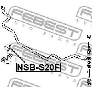 NSB-S20F_втулка стабилизатора переднего! d24 Nissan Vanette 94-11 фото