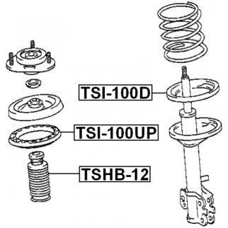 Проставка под переднюю пружину FEBEST TSI-100D фото 2