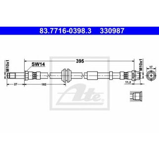 Шланг тормозной ATE 83.7716-0398.3 фото