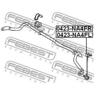 Стойка переднего стабилизатора FEBEST 0423-NA4FR фото