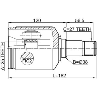 Шрус внутренний левый 25x37.9x27 фото 2
