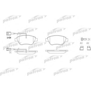 Колодки тормозные дисковые передн FIAT GRANDE PUNTO 05-, PANDA 06- PATRON PBP1466 фото